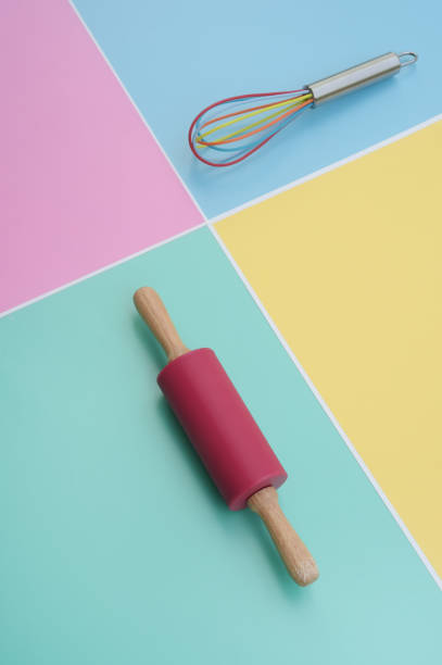 istock close up of rolling pin and whisk 993281690