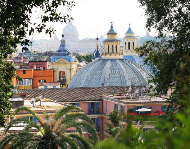 istock Church domes in Rome, Italy 993285404