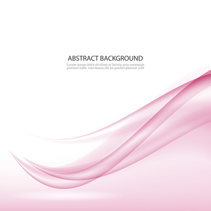 Vector abstract pink waves background.Wavy transparent lines in the form of waves