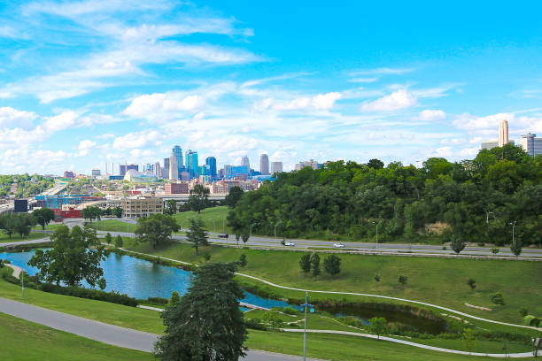 istock Kansas City Skyline Water View 993299128