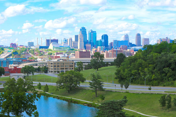 istock Kansas City Skyline Water View 993299264