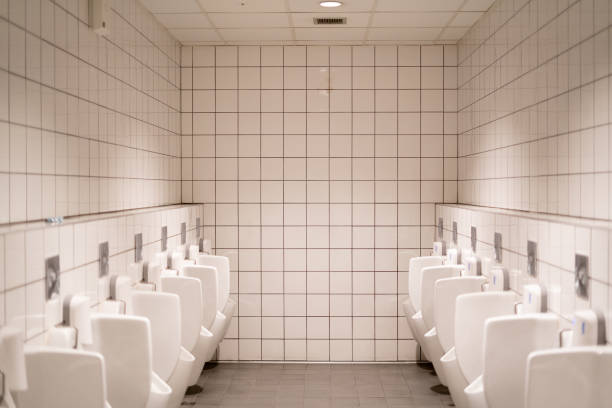 istock In side the White restroom of Men 993351320