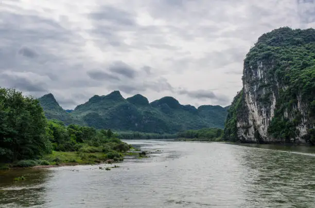 Photo of Li River wash painting, Guilin