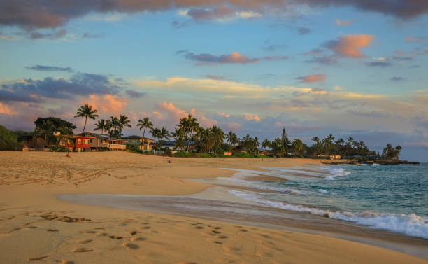 istock Makaha beach at sunset in Oahu Island, Hawaii 993381136