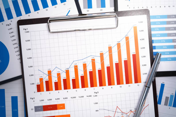 istock Growth charts and graphs. Pile of business reports. 993394082