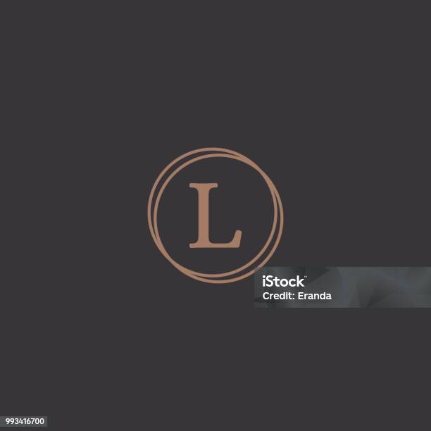 Professional Letter L In Rounded Design Frame Logo Stock Illustration - Download Image Now - Letter L, Logo, Letter P