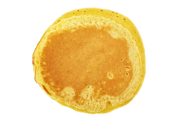 istock Homemade pancake isolated on white background 993425984