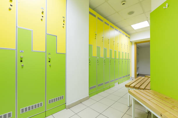 istock Locker room in hotel gym 993444652