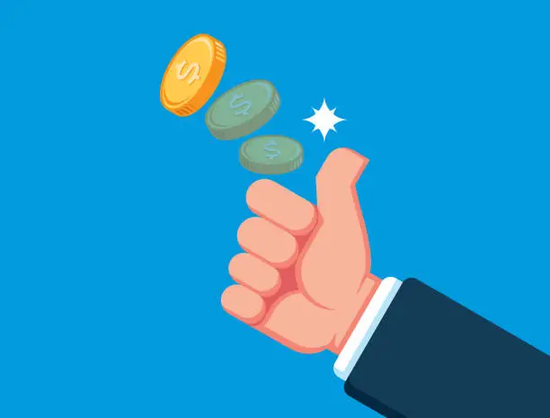 Vector illustration of Coin Flip