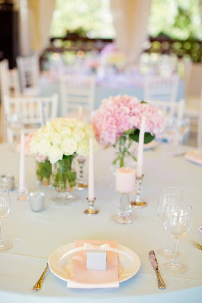 istock table appointments with flowers and pink and blue decorations 993455428
