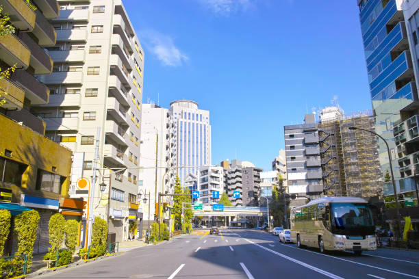 Scenery of Shibuya bridge intersection in front of Ebisu station