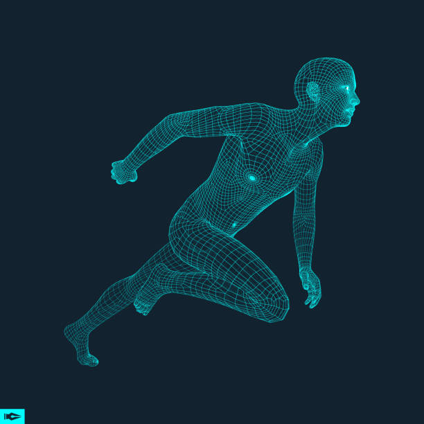 istock 3d Running Man. Design for Sport, Business, Science and Technology. Vector Illustration. Human Body. 993477914