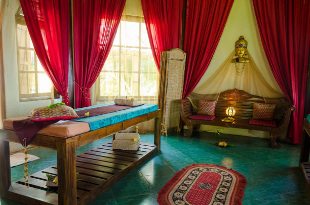 istock Bali Indonesia - Wellness Spa with view to the ocean 993485408