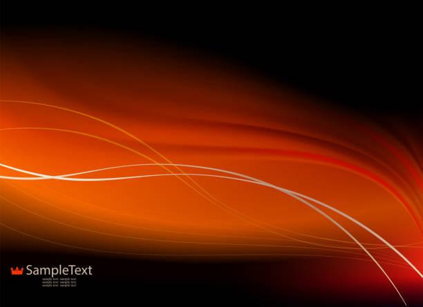 istock A vivid background of black and orange hues with smooth stripes. 993490620