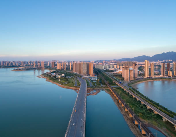 istock jiujiang city landscape in sunset 993491030