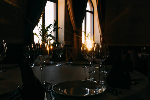 istock romantic evening atmosphere of the restaurant 993495014