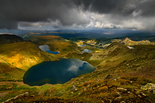 The Seven Rila Lakes are a group of glacial lakes, situated in the northwestern Rila Mountains in Bulgaria.