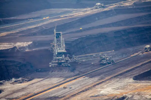 brown coal open pit Landscape Inden Germany RWE Power Industry
