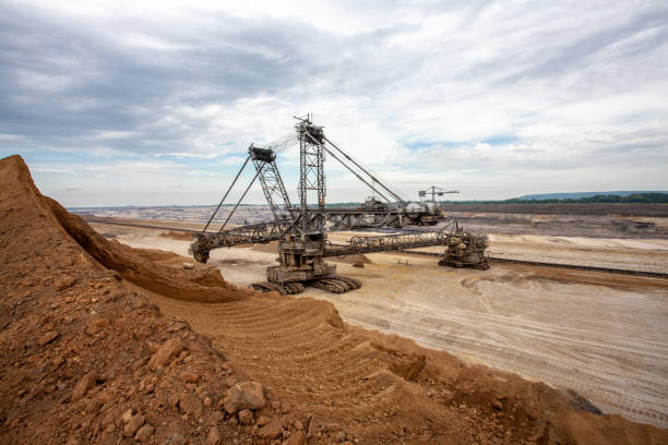 istock RWE brown coal open pit inden and excavator Germany 993499680