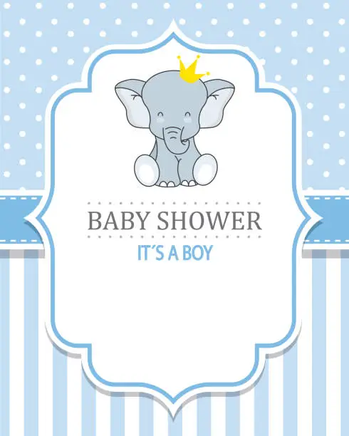 Vector illustration of baby shower boy