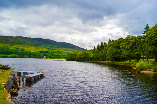 Loch Ness from Fort Augustus, in Highlands (Scotland, United Kingdom) Loch Ness from Fort Augustus, in Highlands (Scotland, United Kingdom) fort augustus stock pictures, royalty-free photos & images
