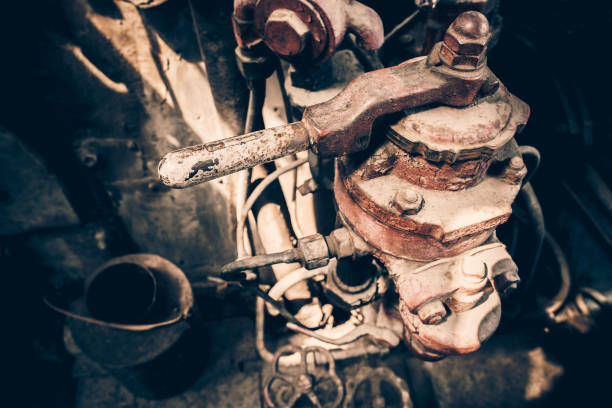 istock Steam locomotive controls. 993513930