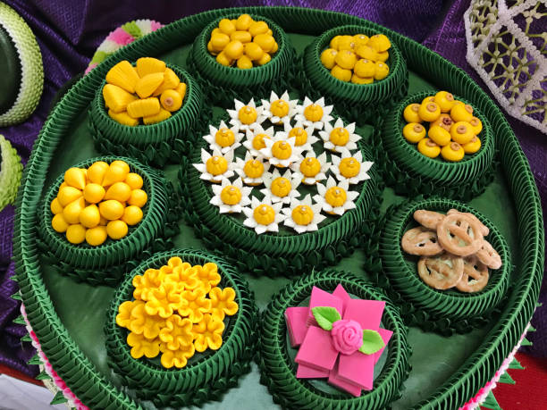 Set of artificial Thai traditional dessert.