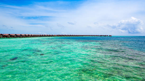 istock Overwater bungalow in the Indian Ocean 993530024