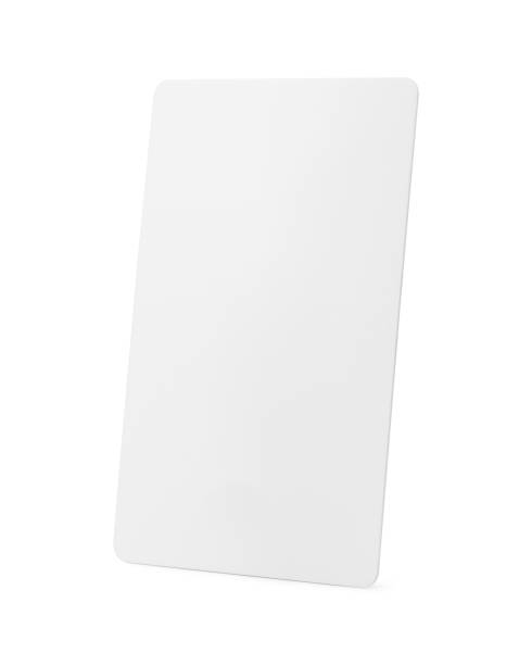 istock Blank card isolated on white background. Blank name tag for design. ( Clipping path ) 993560596