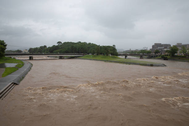 istock Kyoto Kamogawa, rain. 993569962