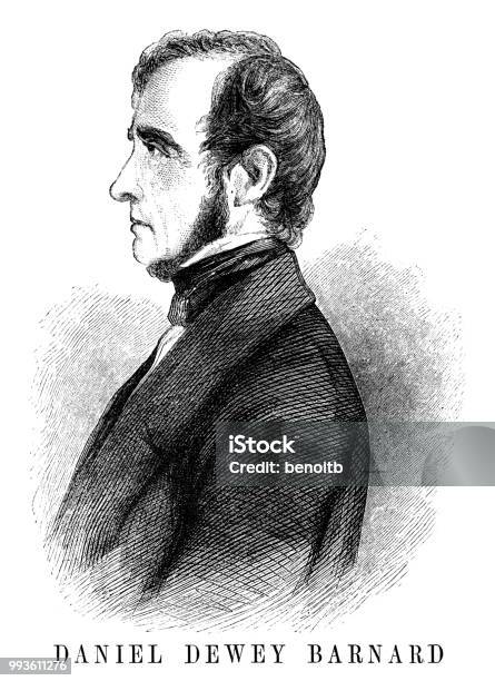 Daniel Dewey Barnard Stock Illustration - Download Image Now - 19th Century, 19th Century Style, Adult