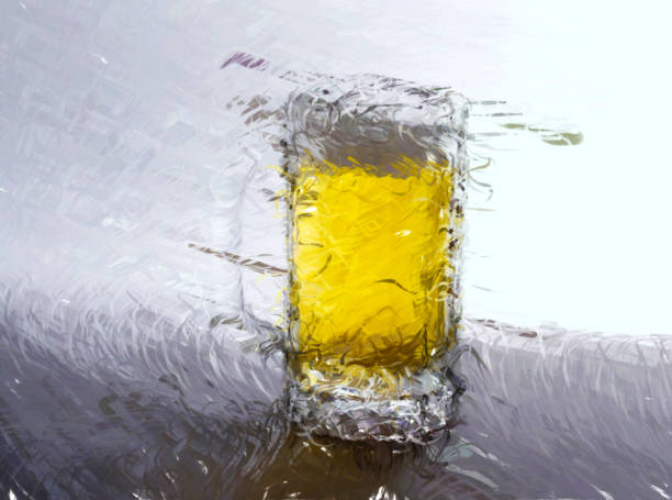 A high definition digital illustration of a Pint of beer