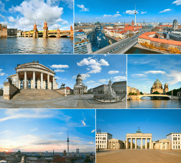 istock Set of six pictures from Berlin Landmarks 993616540