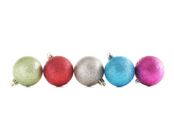 istock Christmas baubles isolated on a white background 993617926