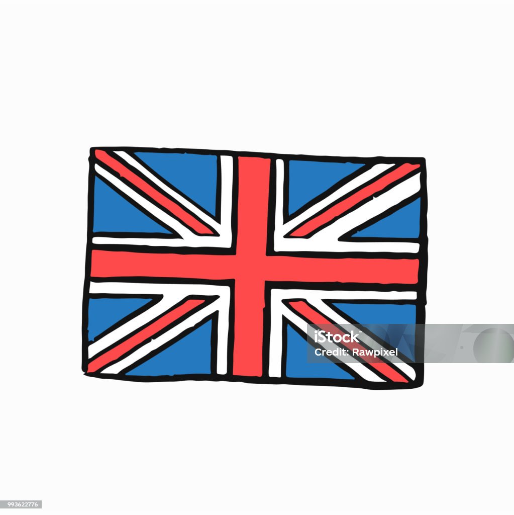 영국 일러스트 레이 션의 국기 국기에 대한 스톡 벡터 아트 및 기타 이미지 - 국기, 기, 낙서-드로잉 - Istock
