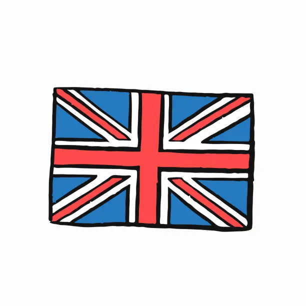 Vector illustration of Flag of the United Kingdom illustration