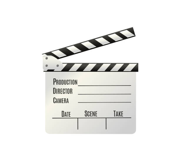 istock Realistic clapper.cinema.Board on a white background.film.time.vector illustration 993652814