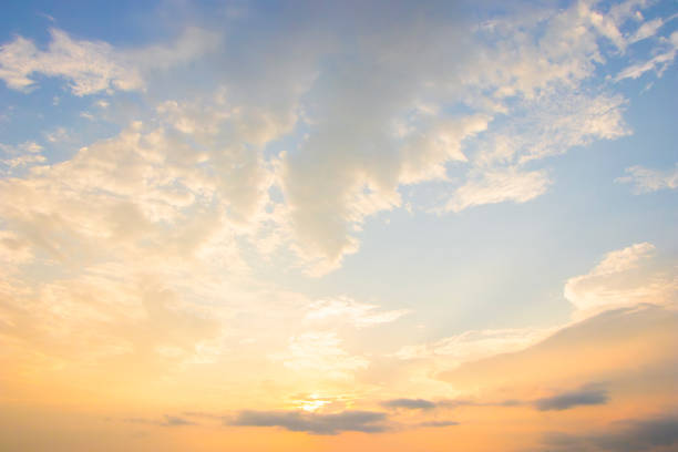 istock Sunrise sky for background.Beautiful blue sky with clouds.dramatic cloudscape with morning sunlight in summer. 993658968