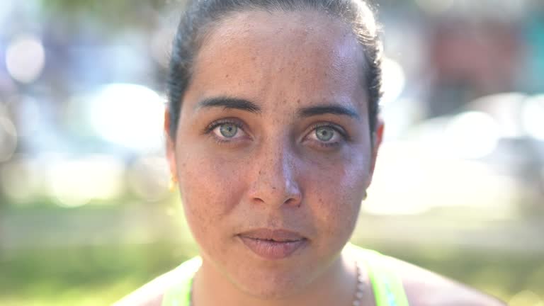 Close-up Face of Beautiful Woman