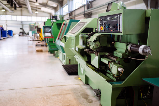 istock Industrial factory with cnc machines 993669614
