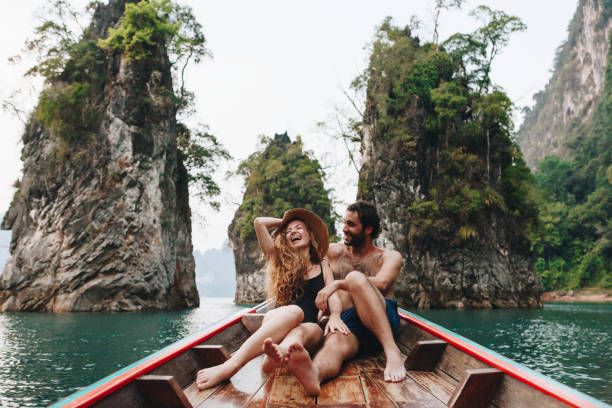 istock Couple boating on a quiet lake 993680038