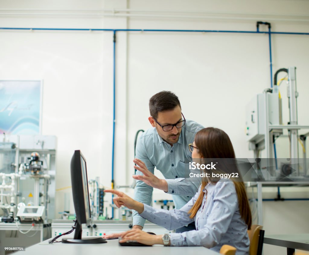 The Elearning Service Young Students Presenting Elearning Service Stock Photo - Download ...