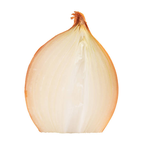 istock Onion bulb isolated. Onion slice on white background 993683376