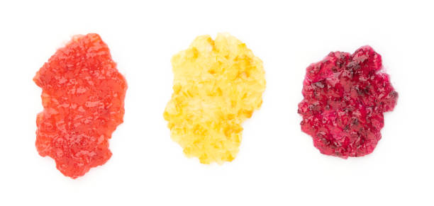 istock strawberry, orange and blueberries jam on a white background 993684538
