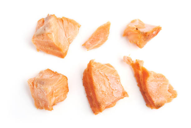 Salmon fillet on dark background. Healthy eating concept. Close-up, copy space