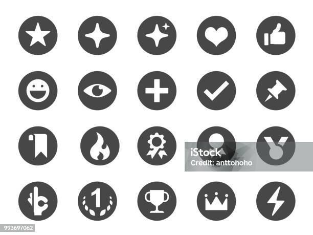 Favorite And Like Icon Set Included Icons As Love Button Bookmark