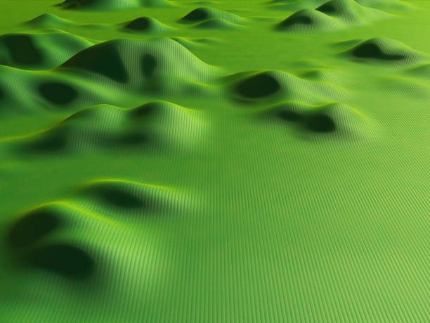 istock 3d render background of green hills. 993710158