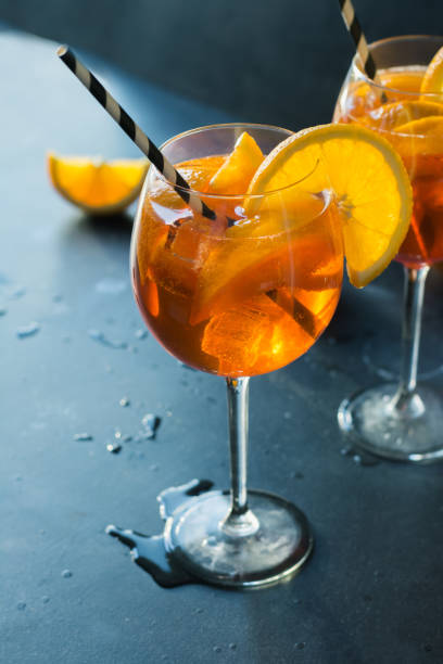 istock Classic italian Spritz cocktail on dark. 993714902