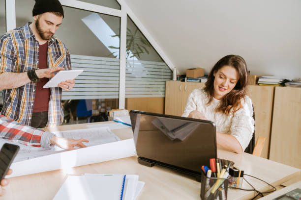 istock Start Up Team Of Freelancers In The Office 993719836