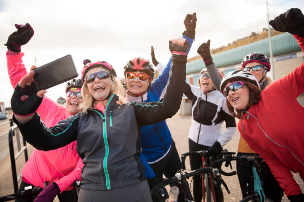 istock Female Cyclists Taking a Selfie 993723212
